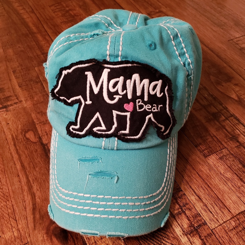 Distressed mama bear hat
